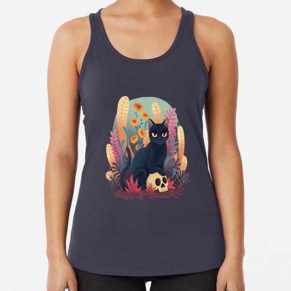 Skull kitty Racerback Tank Top