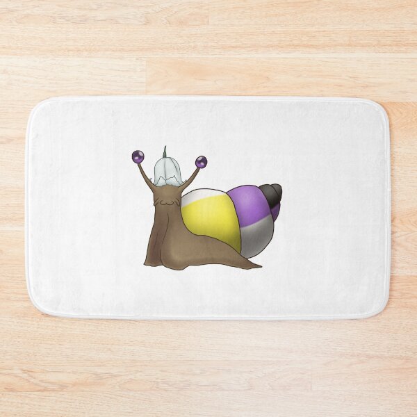 Item preview, Nonbinary Enby Pride Snail with Flower Hat designed and sold by PrideSnails.