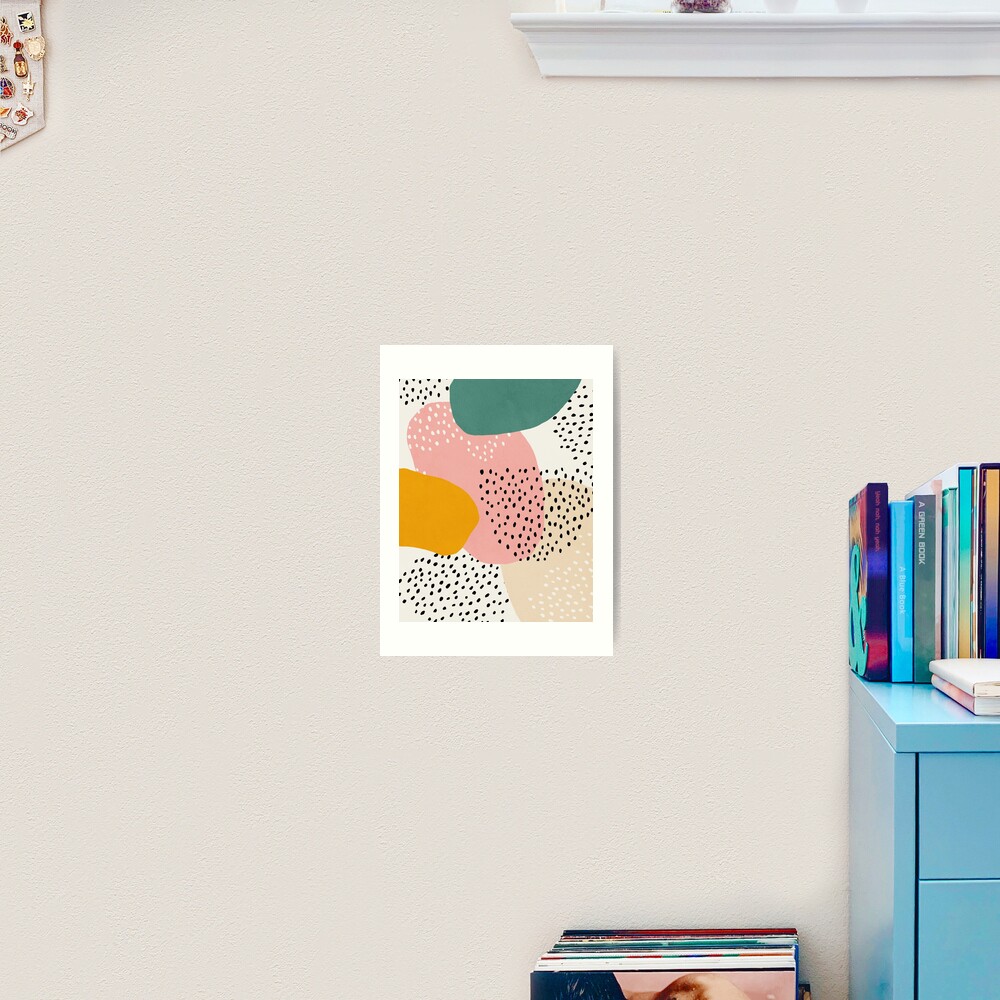 Abstract, Mid century modern kids wall art, Nursery room Art Print