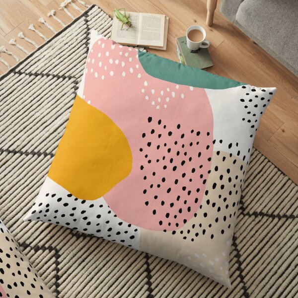 Abstract, Mid century modern kids wall art, Nursery room Floor Pillow