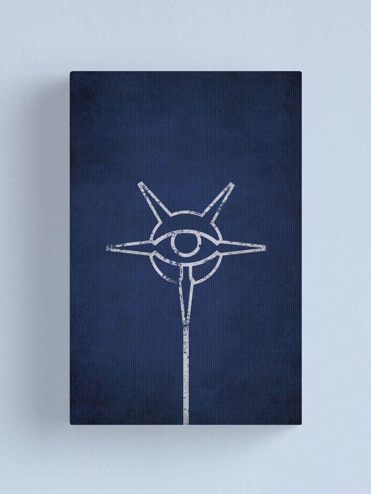 Alternate view of College of Winterhold Logo · Distressed Canvas Print