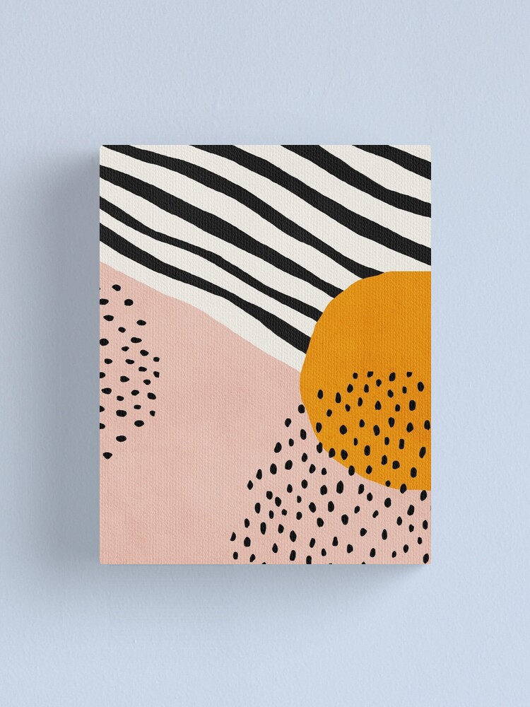 Alternate view of Abstract, Mid century modern wall art Canvas Print