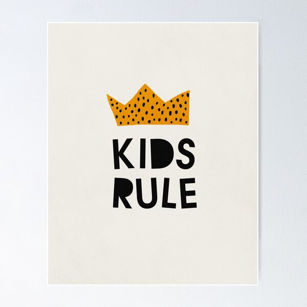 Item preview, Kids rule, Abstract, Mid century modern kids wall art, Nursery room designed and sold by juliaemelian.