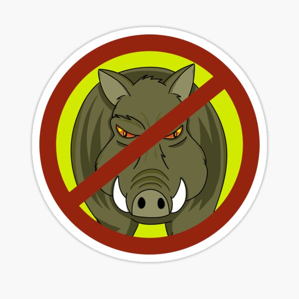 Feral Hogs- No Trespassing Sticker