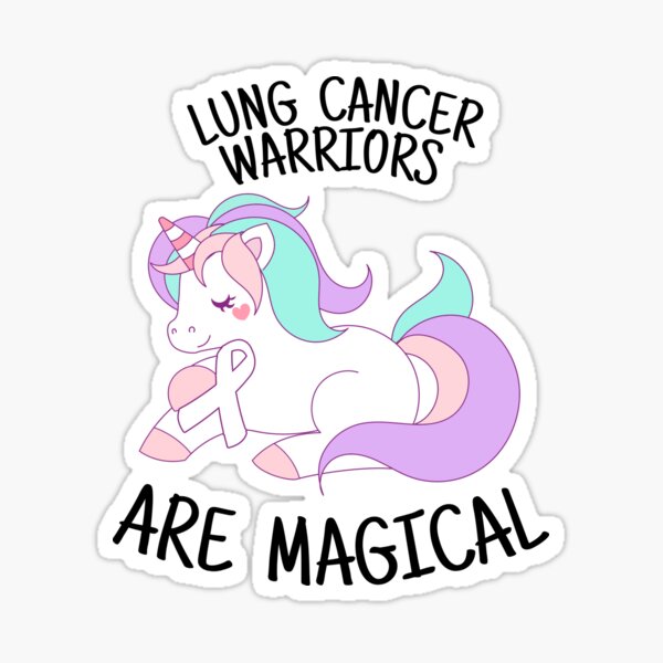Lung Cancer are Warriors, Lung Cancer Awareness Gift Sticker