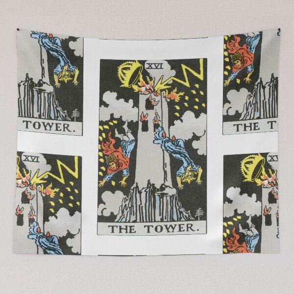 Item preview, RWS ‘The Tower’ Tarot Image designed and sold by TheTarotShop.