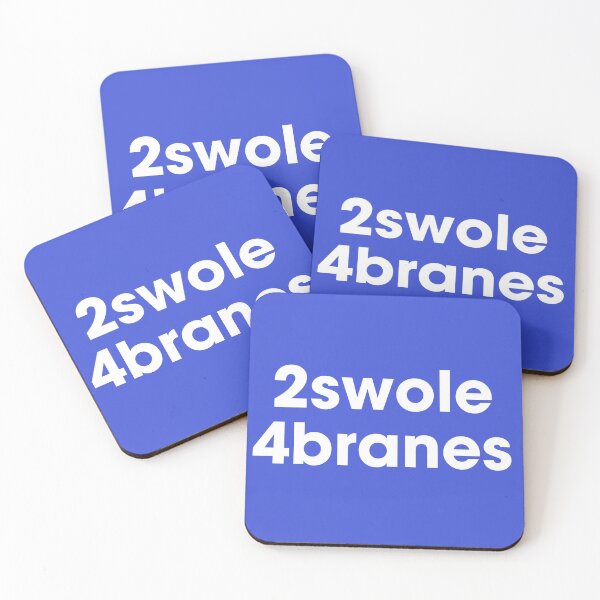 Item preview, 2swole 4branes. White on blue designed and sold by Pawgyle.