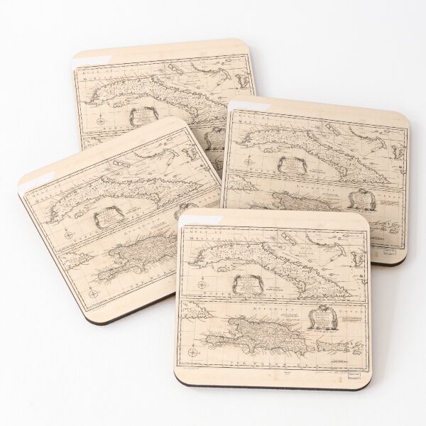 Item preview, Map of Cuba & Puerto Rico (1747) designed and sold by allhistory.