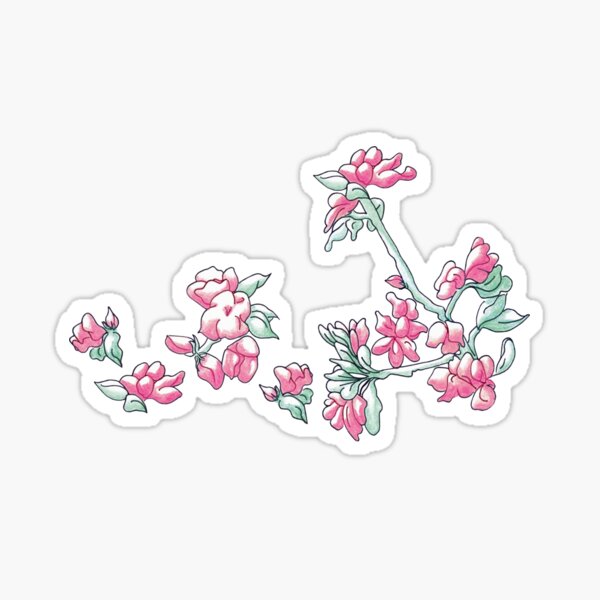 Pink Cherry Blossoms  Sticker