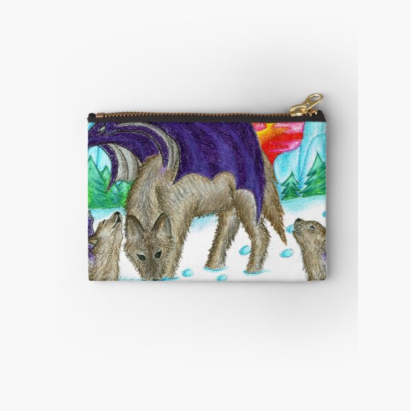Item preview, Wolf with wings and cubs designed and sold by Melanie Jeyakkumar.