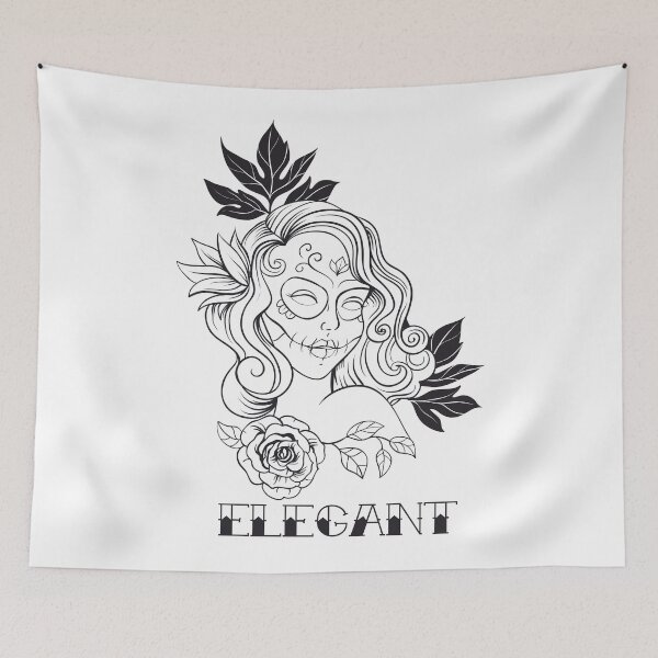Item preview, Tattoo Woman with Mask and Elegant Lettering designed and sold by NotoriousHuSkY.