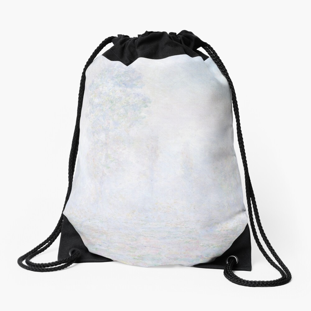 Morning Haze by Claude Monet Drawstring Bag