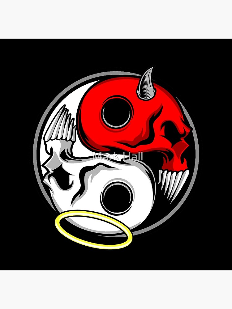 creepy yin and yang symbol