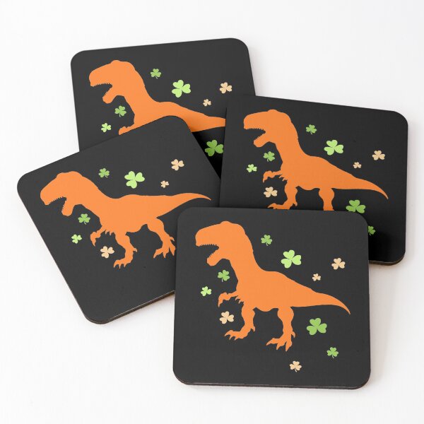 Item preview, Lucky Orange Dinosaur St Patrick's Day Clover Cute product designed and sold by tronictees.