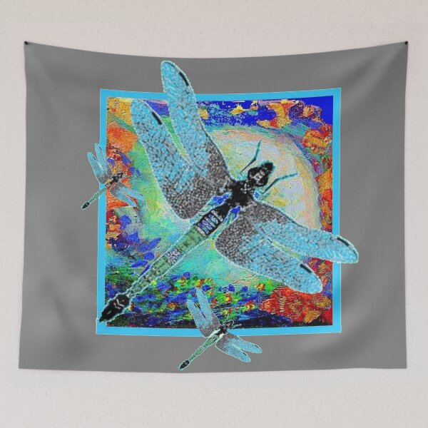 Item preview, BABY BLUE DELICATE BLUE DRAGONFLY'S SCENIC TURQUOISE ART, designed and sold by sharlesart.