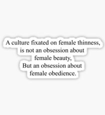 Feminism- Female obedience Sticker