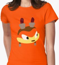 Orange Lightning Women's Fitted T-Shirt
