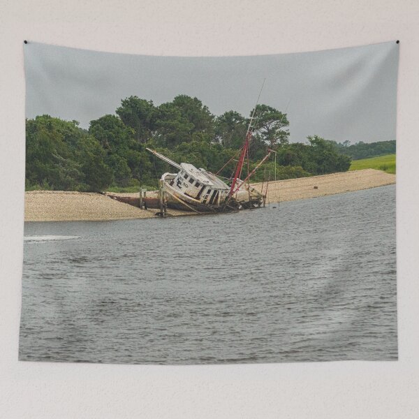 Item preview, Recked fishing boat designed and sold by KensLensDesigns.