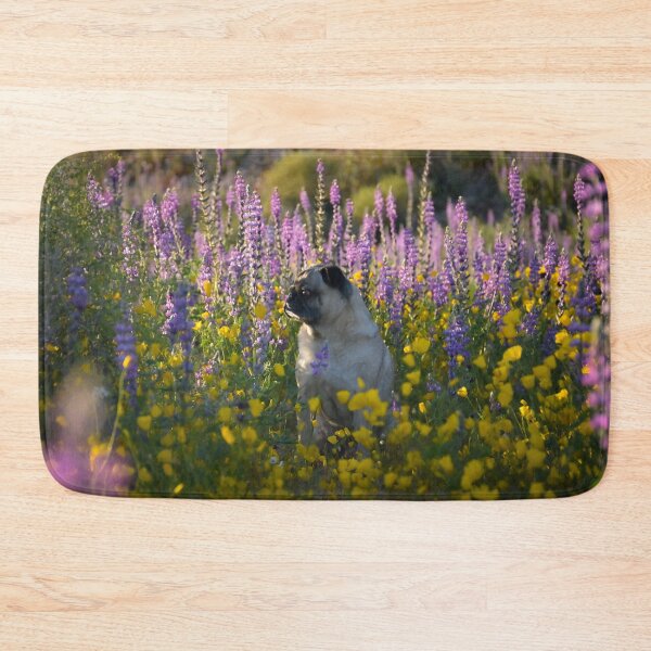 Item preview, Sunset Pug Surrounded by Super Bloom designed and sold by pugventurephoto.