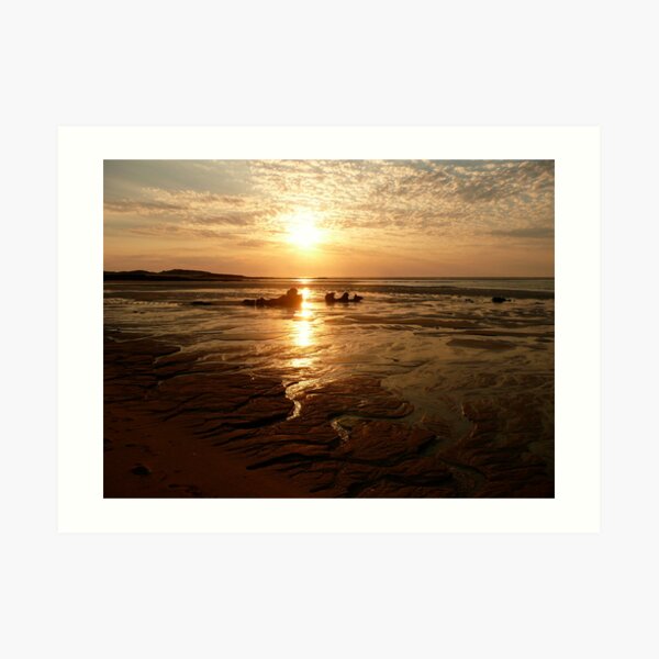 Middle Lagoon Sunset between Cape Leveque and Broome WA. Art Print