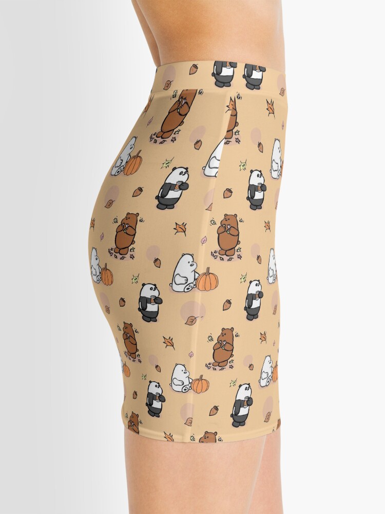 Alternate view of We Bare Bears Autumn Pattern Mini Skirt