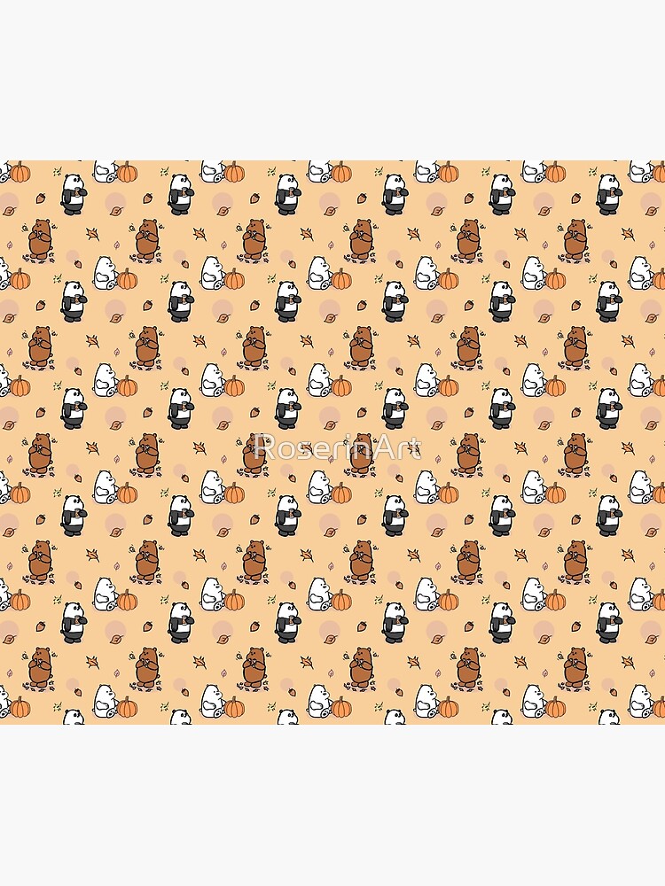 We Bare Bears Autumn Pattern by RoserinArt
