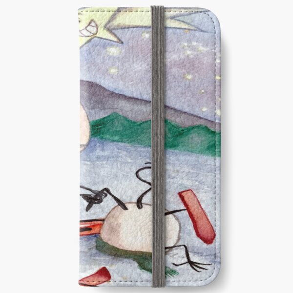 "Esquiando", Feliz Navidad Fundas tarjetero para iPhone