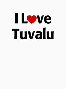 I Love Heart Tuvalu V-Neck T-Shirt