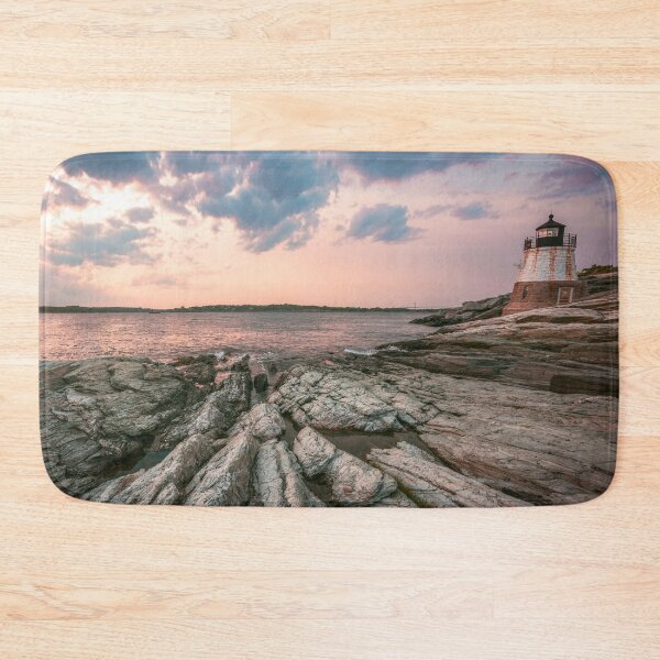 Item preview, Lighthouse on a rocky beach designed and sold by J. S. Wolf Photography.