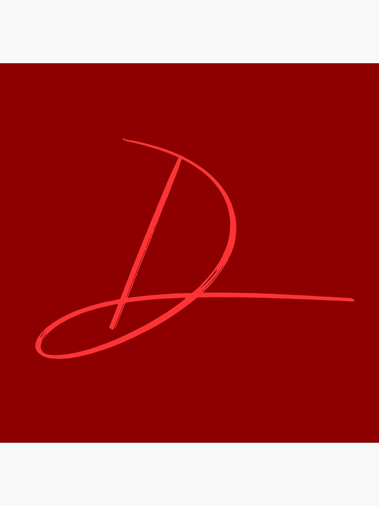 Disover D Monogram (RED Hand) Premium Matte Vertical Poster