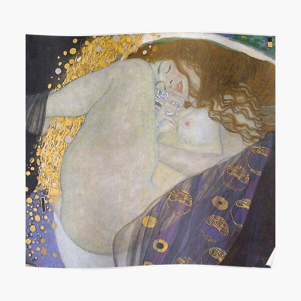 #Danae by Gustave Klimt #GustaveKlimt Густав Климт - #Даная, 1907г #ГуставКлимт Poster