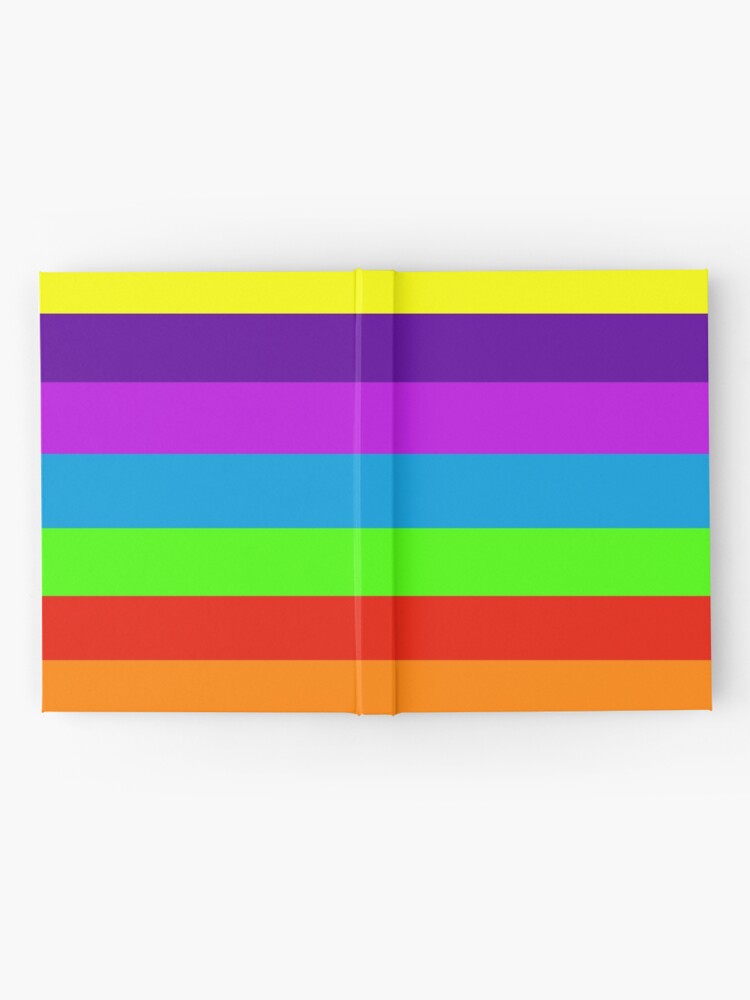 PLAIN SOLID NEON FLUORESCENT RAINBOW STRIPES 5 COLORS | Poster