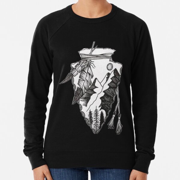 American Indian Arrowhead Projectile Lightweight Sweatshirt