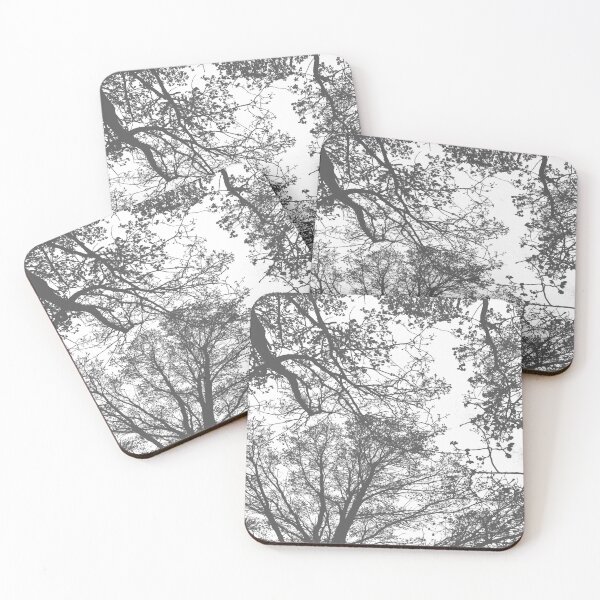 Item preview, Forest background with grey tree branches silhouette designed and sold by by-jwp.