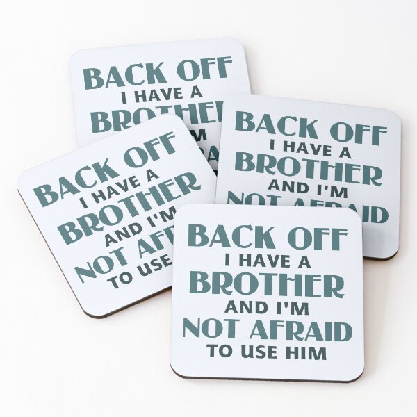 Item preview, Back Off I Have a Brother (blue) designed and sold by ironydesigns.