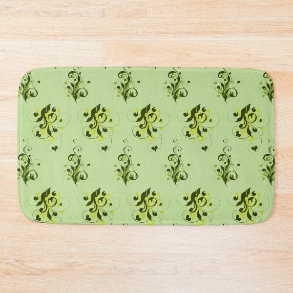 Item preview, Hearts with Flourish in Vintage Green on Green designed and sold by Darcy777.