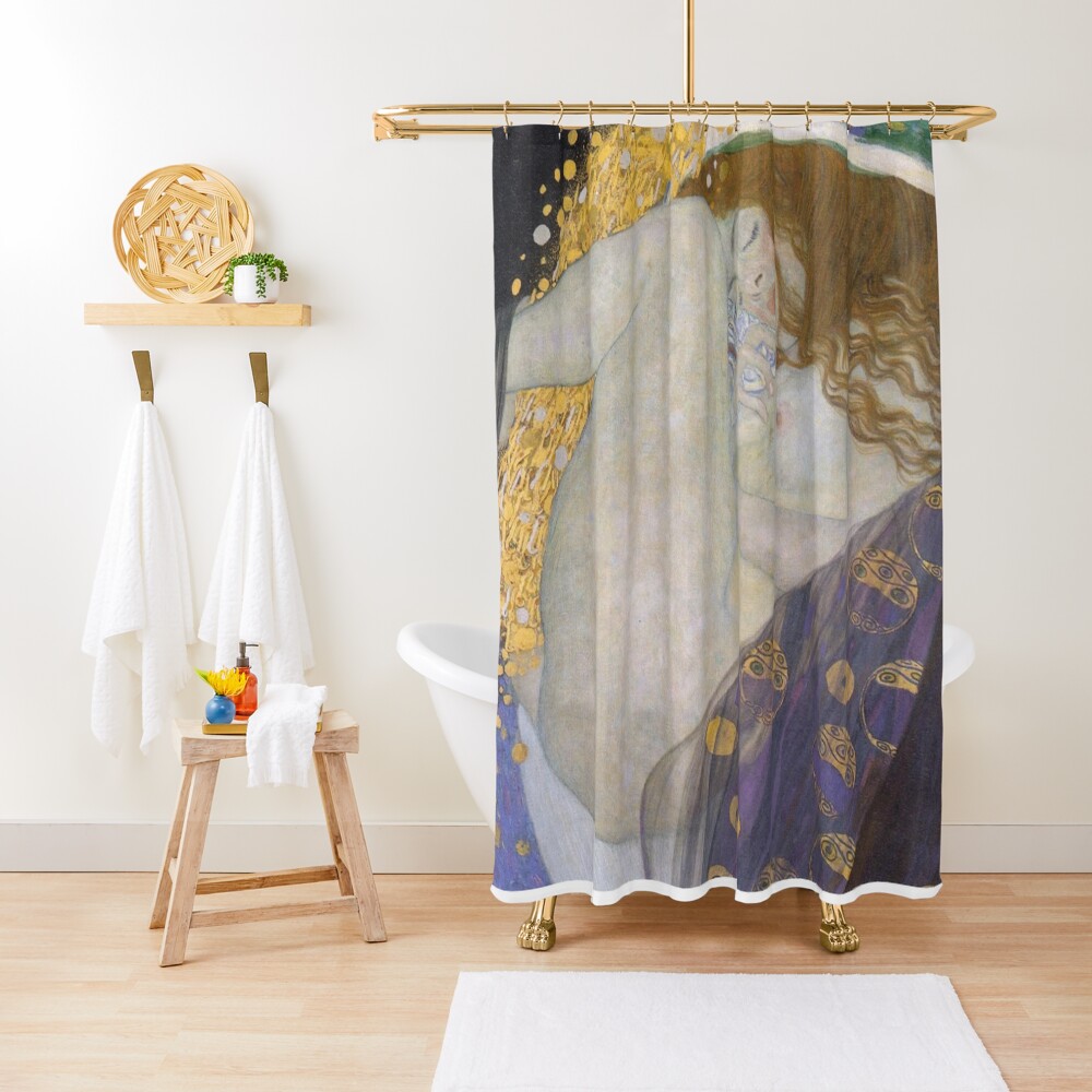 #Danae by Gustav Klimt #GustaveKlimt Густав Климт - #Даная, 1907г #ГуставКлимт Shower Curtain