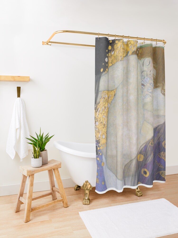 Alternate view of #Danae by Gustav Klimt #GustaveKlimt Густав Климт - #Даная, 1907г #ГуставКлимт Shower Curtain