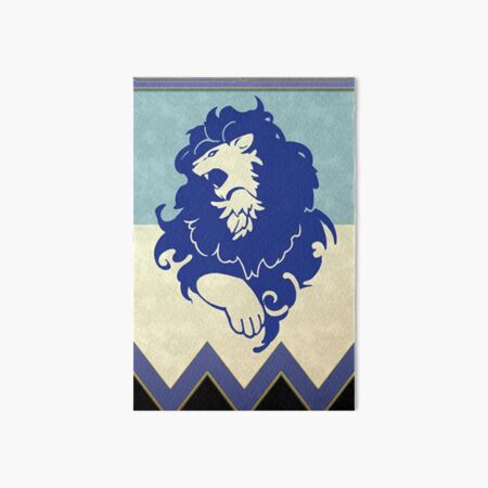 Blue Lions Emblem Art Board Print