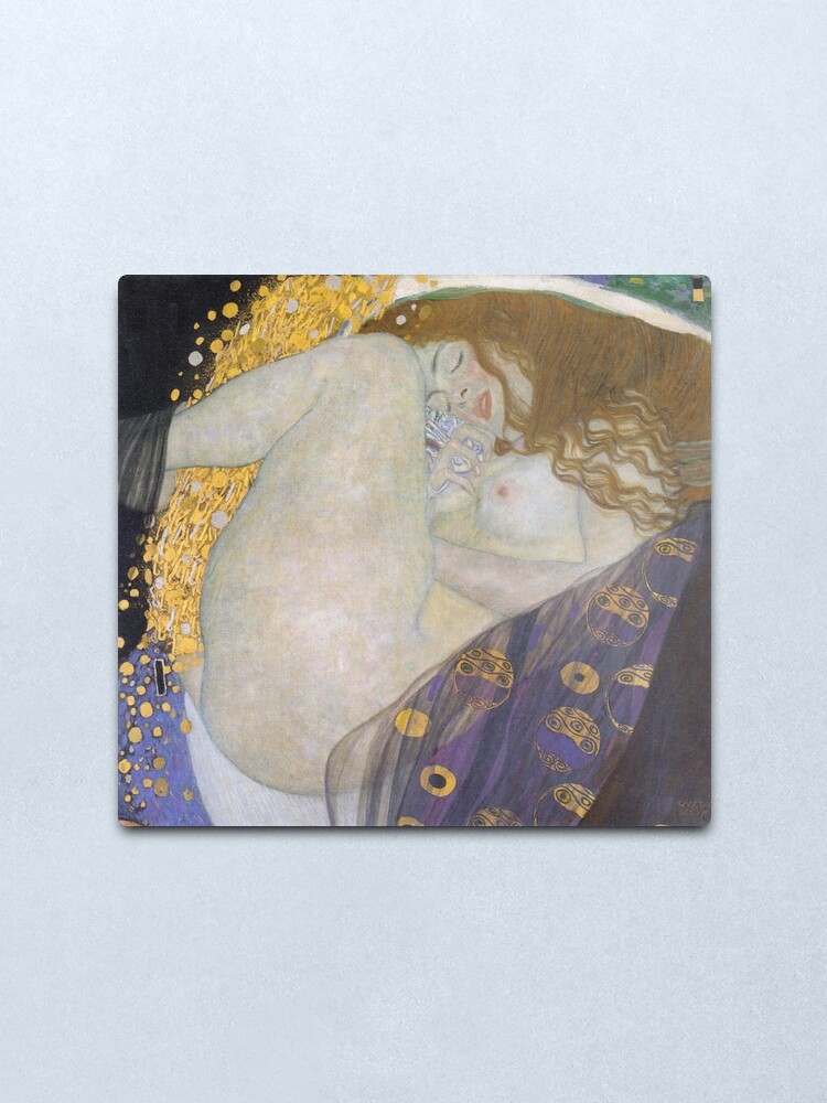 Alternate view of #Danae by Gustav Klimt #GustaveKlimt Густав Климт - #Даная, 1907г #ГуставКлимт Metal Print