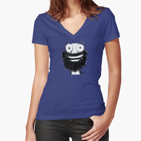 Happy! Fitted V-Neck T-Shirt