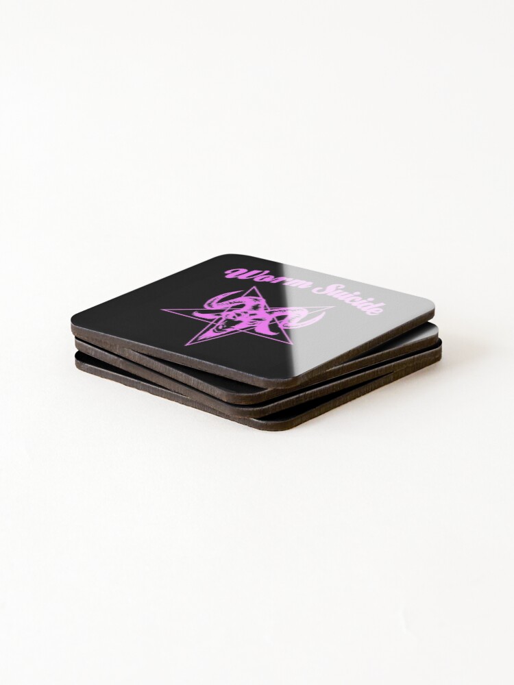 Thumbnail 4 of 5, Coasters (Set of 4), Pink Devil designed and sold by wormsuicide.