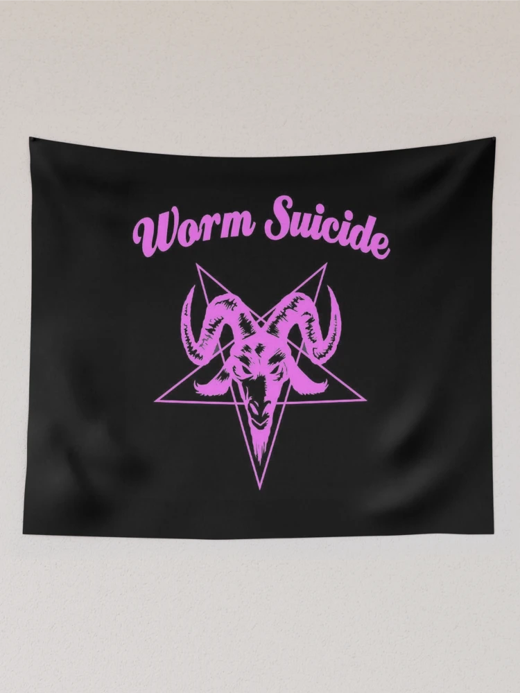 Thumbnail 2 of 3, Tapestry, Pink Devil designed and sold by wormsuicide.
