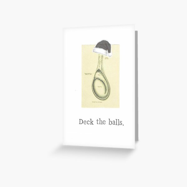 Aperçu de l'œuvre Deck La carte de Noël Anatomie Balls créée et vendue par BlueSpecsStudio.