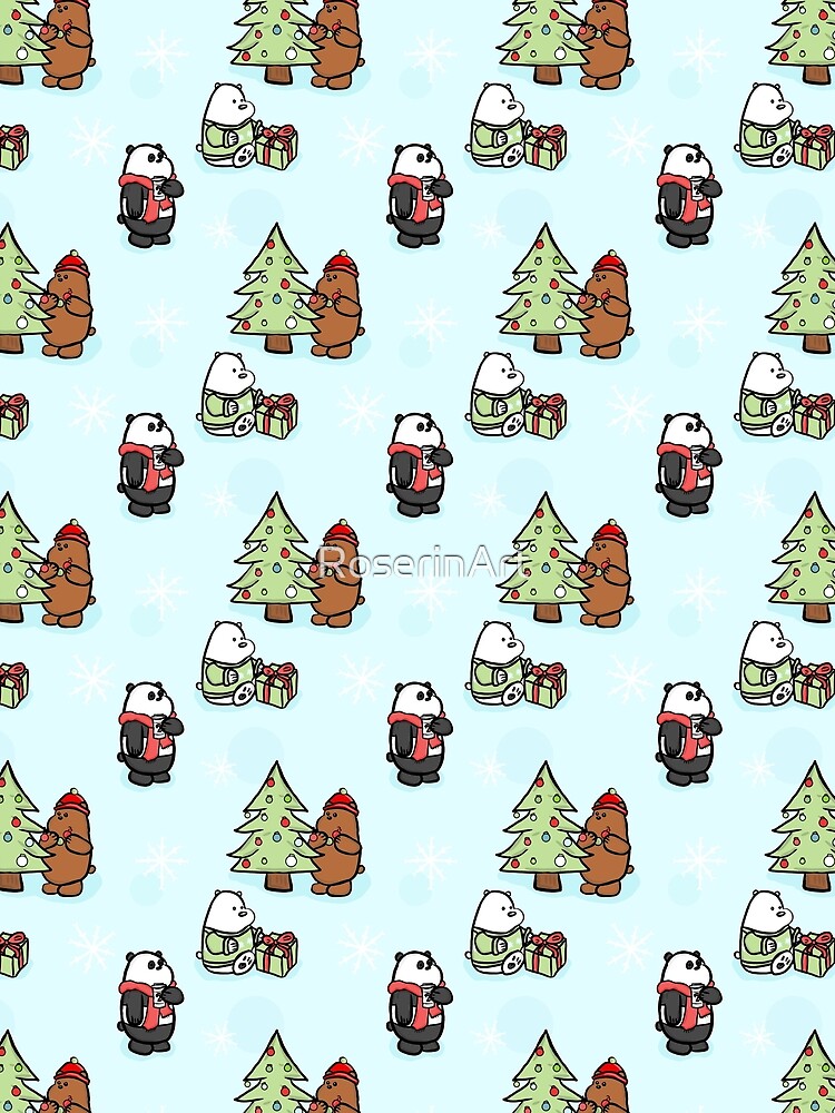 We Bare Bears Christmas Pattern by RoserinArt