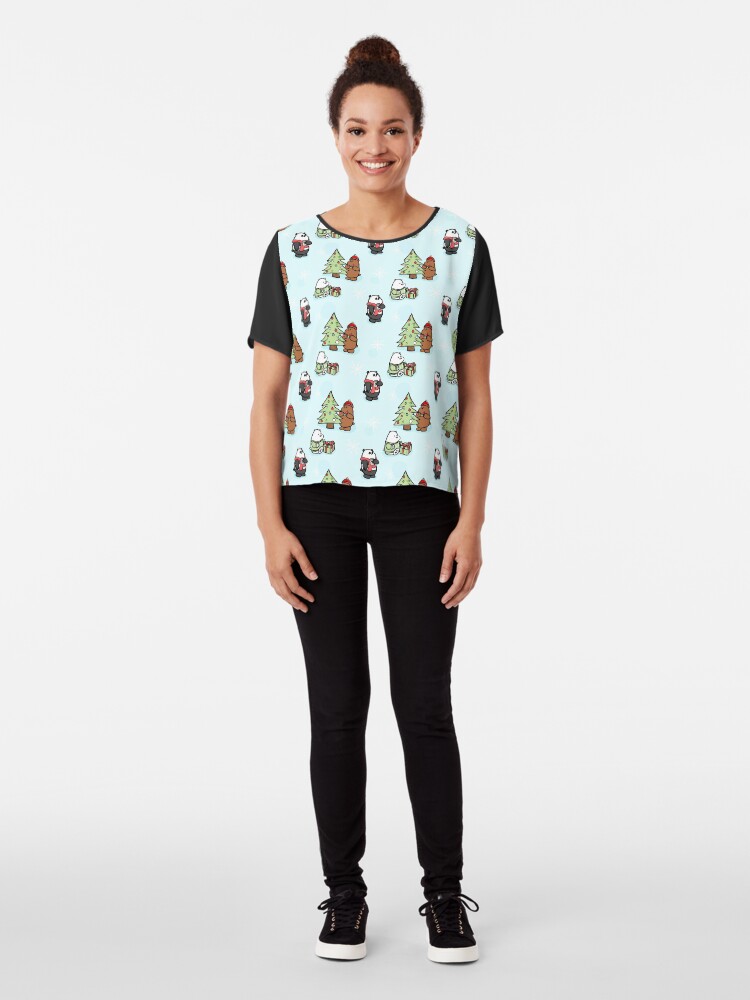Alternate view of We Bare Bears Christmas Pattern Chiffon Top