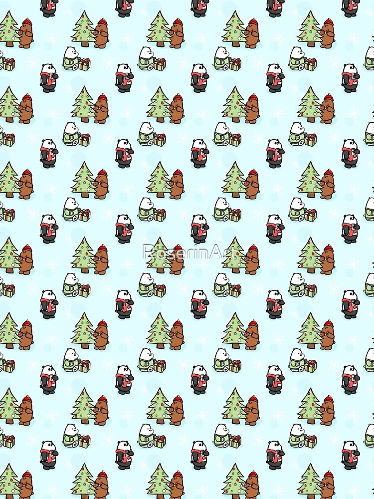 We Bare Bears Christmas Pattern by RoserinArt