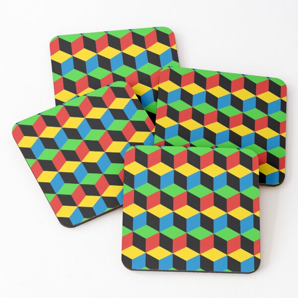 Item preview, Qbert Video Game Multi Color Blocks designed and sold by VintageStyle.