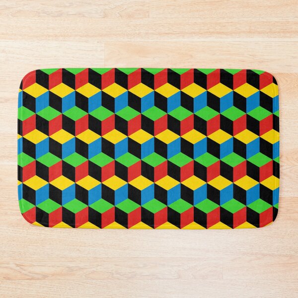 Item preview, Qbert Video Game Multi Color Blocks designed and sold by VintageStyle.