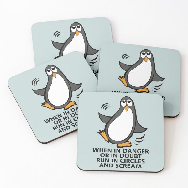 Item preview, When in Danger Funny Penguin Cartoon designed and sold by ironydesigns.